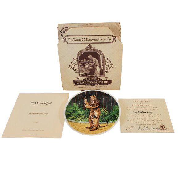 VTG Collector Plate "If I Were King" Wizard of Oz. Knowles China Co. 1978 - Picture 3 of 6